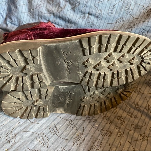 Sam Edelman crushed velvet lug sole combat boots size 7.5 - Picture 7 of 7